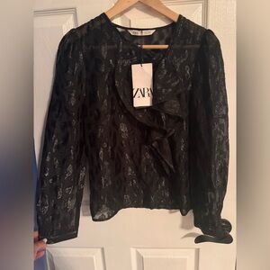 Zara sparkle blouse